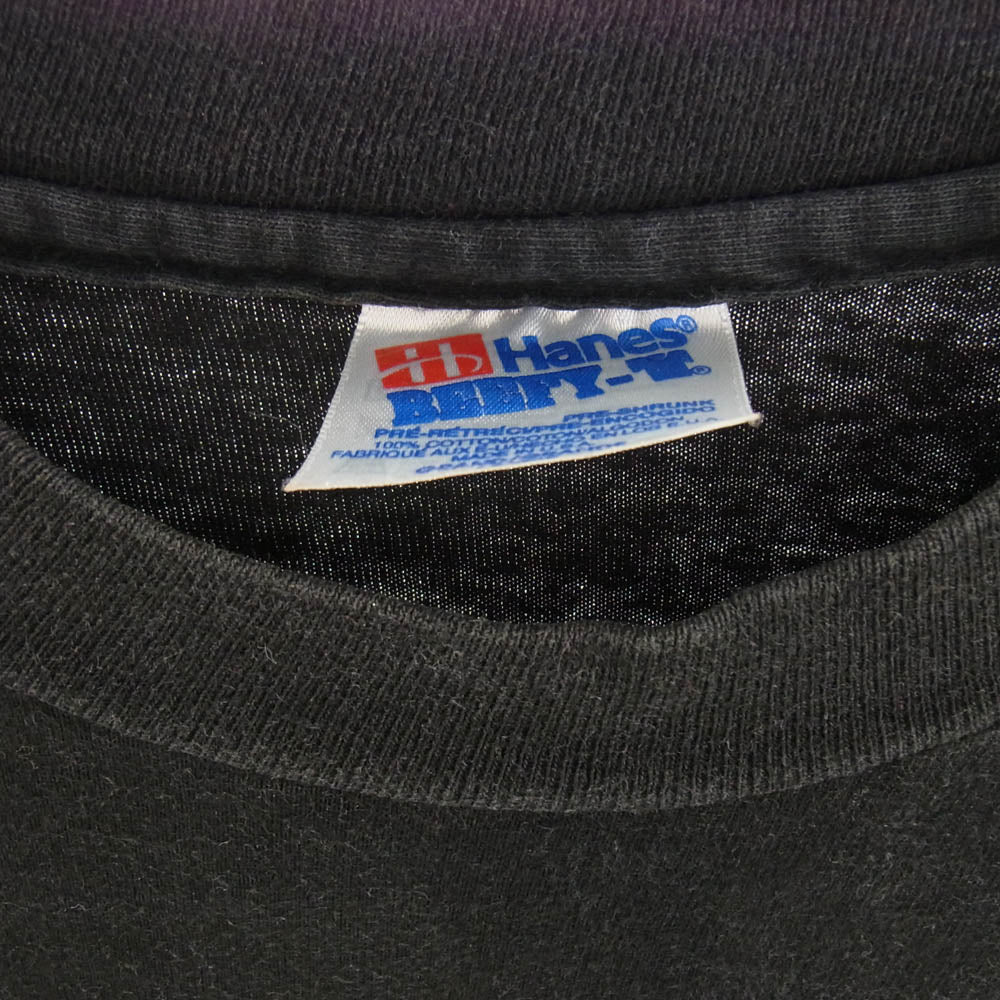 LANGLITZ LEATHERS ラングリッツレザーズ PRINT TEE LS プリント 長袖 Tシャツ 黒系 ブラック系 L【中古】