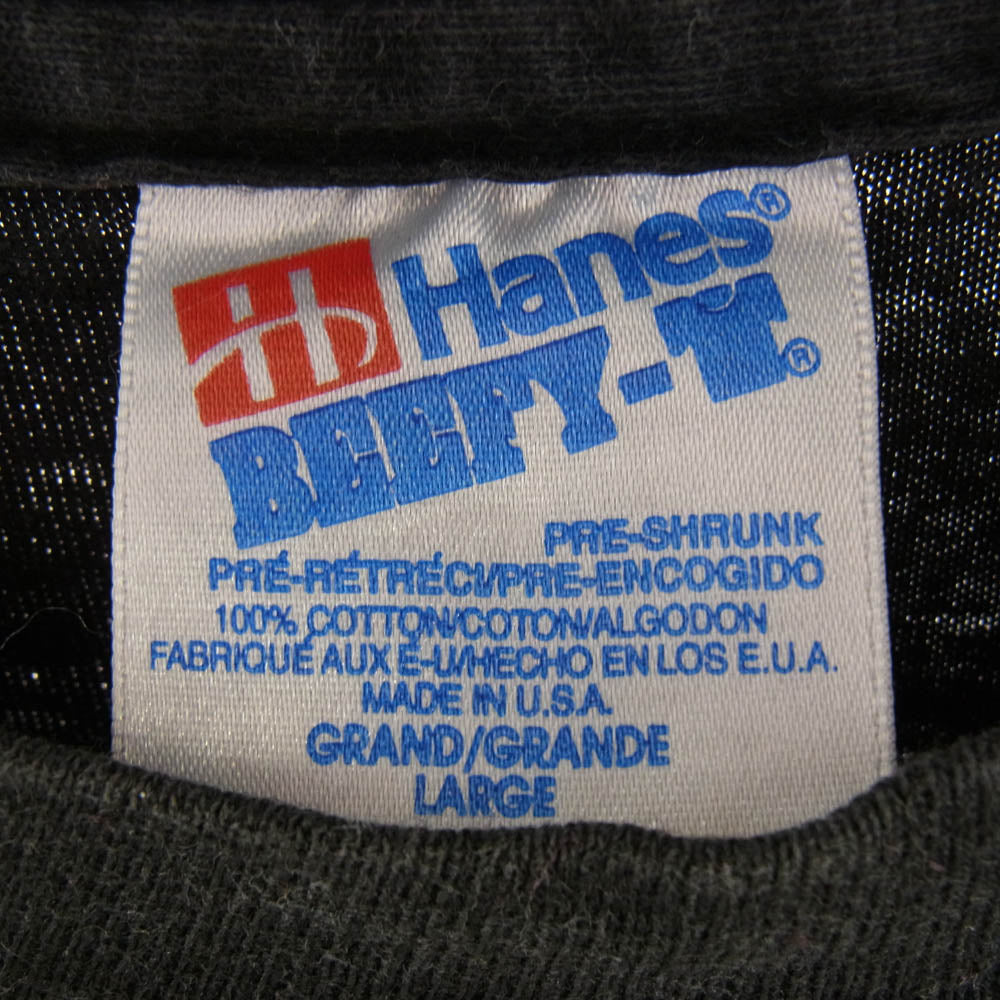 LANGLITZ LEATHERS ラングリッツレザーズ PRINT TEE LS プリント 長袖 Tシャツ 黒系 ブラック系 L【中古】