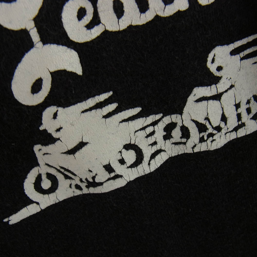 LANGLITZ LEATHERS ラングリッツレザーズ PRINT TEE LS プリント 長袖 Tシャツ 黒系 ブラック系 L【中古】