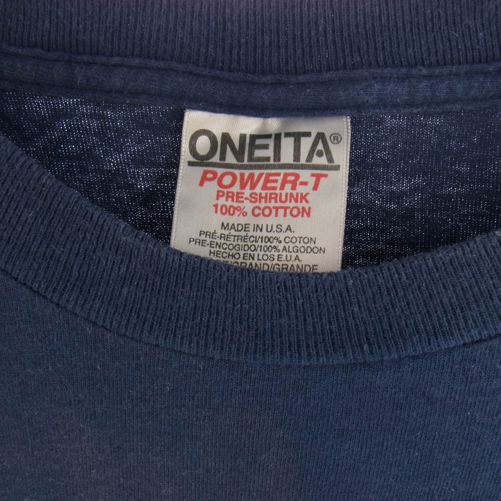 LANGLITZ LEATHERS ラングリッツレザーズ PRINT TEE LS プリント 長袖 Tシャツ ネイビー系 ネイビー系 L【中古】