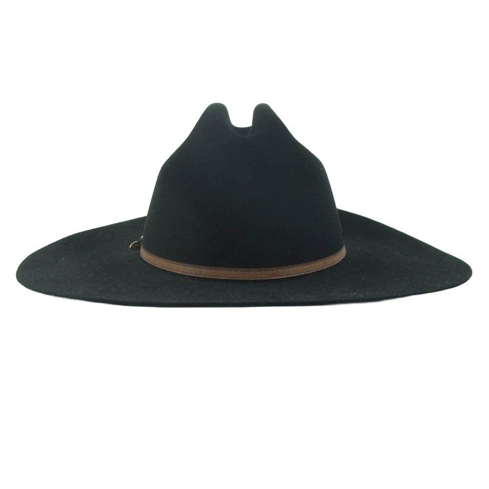 ビーバーブランドハット 8048 Felt Fedora Hat CATTLEMAN フェルト ハット ワイドブリム フェドラハット 帽子 ブラック系 58【中古】