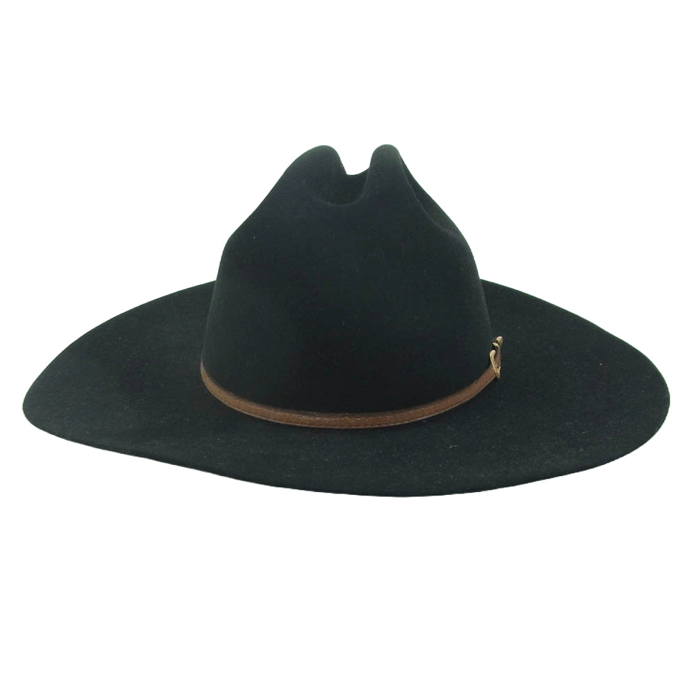 ビーバーブランドハット 8048 Felt Fedora Hat CATTLEMAN フェルト ハット ワイドブリム フェドラハット 帽子 ブラック系 58【中古】