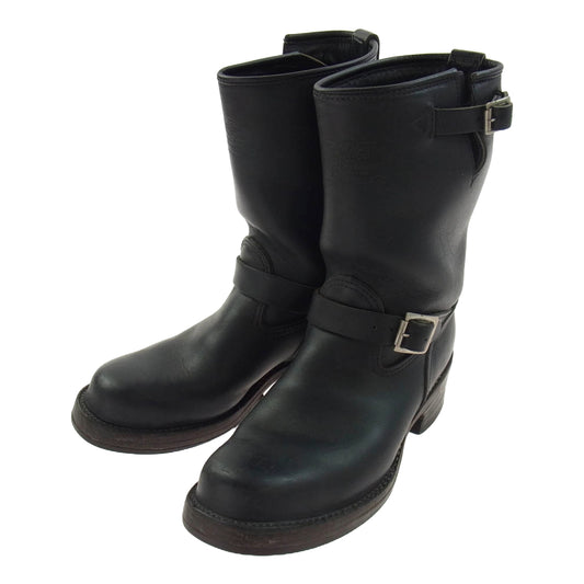 WESCO ウエスコ 旧ロゴ 94年製 スケアクロウ別注 PT91 THE BOSS STEEL TOE ボス スチールトゥ エンジニア ブーツ ブラック系 US9.5D【中古】