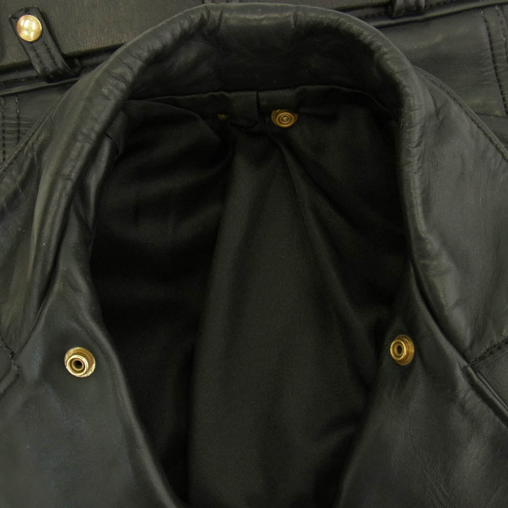 LANGLITZ LEATHERS ラングリッツレザーズ COLUMBIA CUSTOM カスタム 10ポケット コロンビア エポレット ヘビーウエイトレザー ヘビータイタンクロス ジャケット ブラック系【中古】