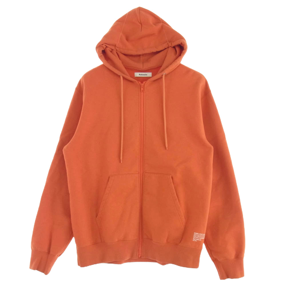 ROTTWEILER ロットワイラー 19AW RW-M9A-05029 後染め ジップアップ フルジップ パーカー オレンジ系 L【中古】