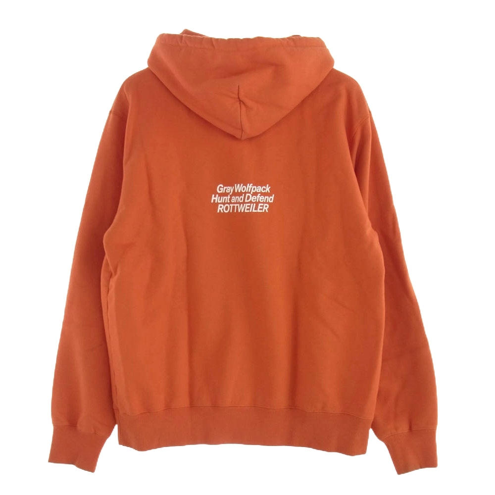 ROTTWEILER ロットワイラー 19AW RW-M9A-05029 後染め ジップアップ フルジップ パーカー オレンジ系 L【中古】
