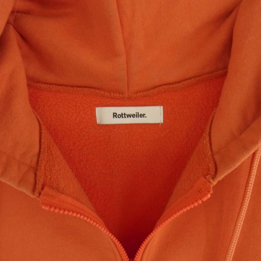 ROTTWEILER ロットワイラー 19AW RW-M9A-05029 後染め ジップアップ フルジップ パーカー オレンジ系 L【中古】