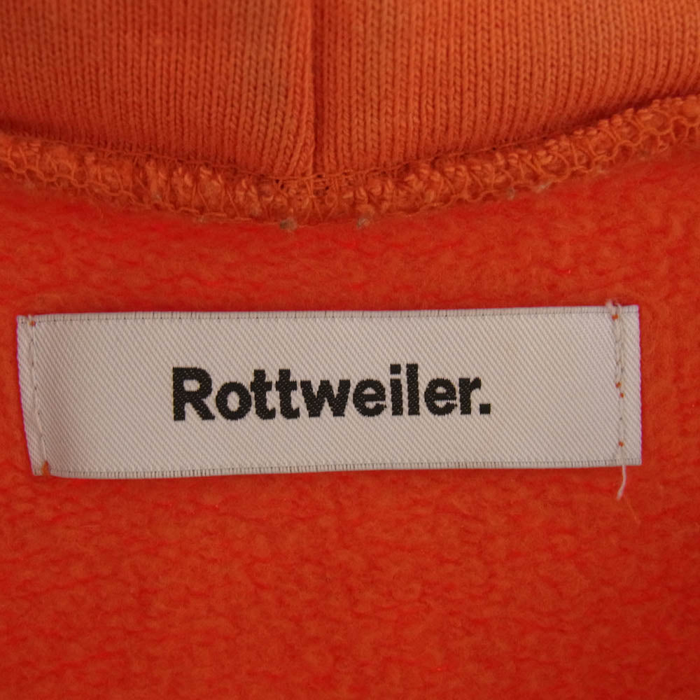 ROTTWEILER ロットワイラー 19AW RW-M9A-05029 後染め ジップアップ フルジップ パーカー オレンジ系 L【中古】