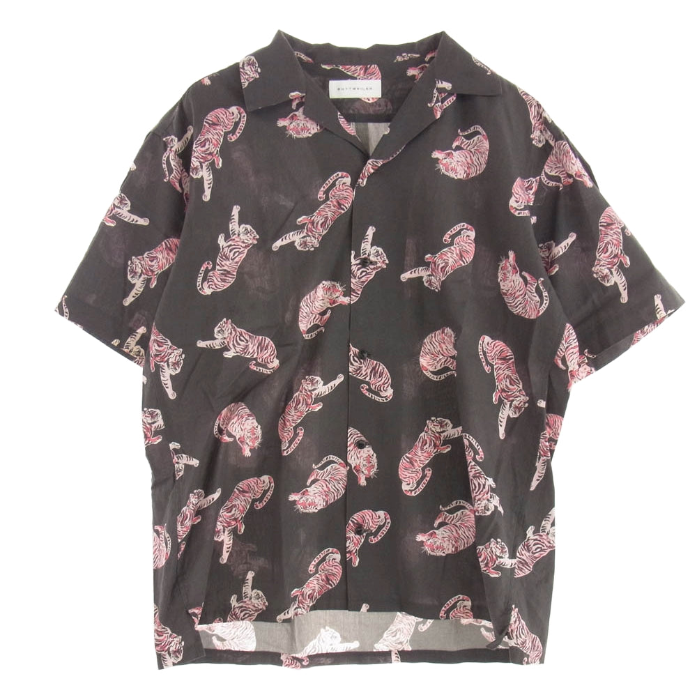 ROTTWEILER ロットワイラー 19SS RW-M9S-02015 Tiger Open Collar SS Shirt タイガー総柄 オープンカラー 半袖 シャツ アロハシャツ マルチカラー系 L【中古】