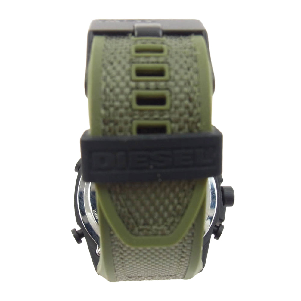 DIESEL ディーゼル DZ-4549 MEGA CHIEF メガ チーフ 51mm クオーツ アナログ デジタル アナデジ 腕時計 ウォッチ ブラック系 モスグリーン系【中古】