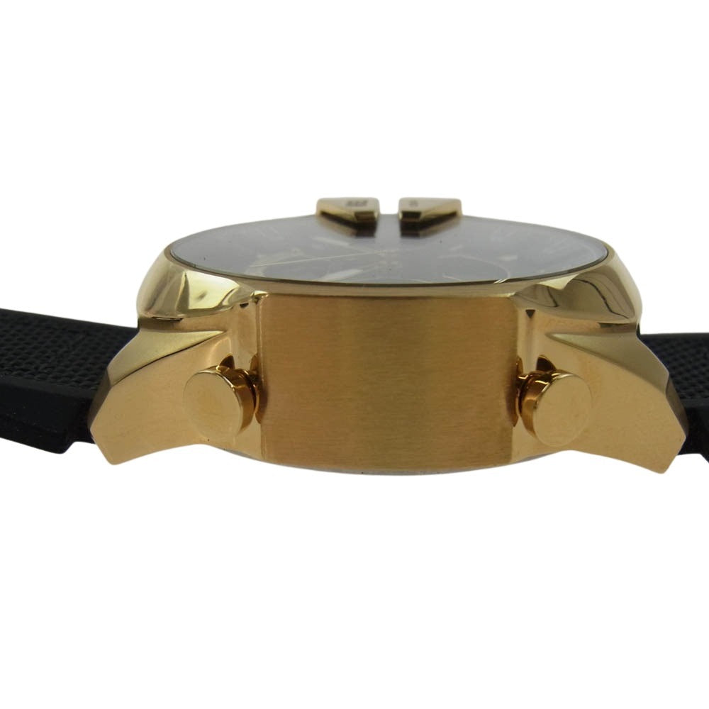 DIESEL ディーゼル DZ-4634 MEGA CHIEF メガ チーフ 51mm クオーツ アナログ デジタル  アナデジ 腕時計 ウォッチ ブラック シリコン ブラック系 ゴールド系【中古】