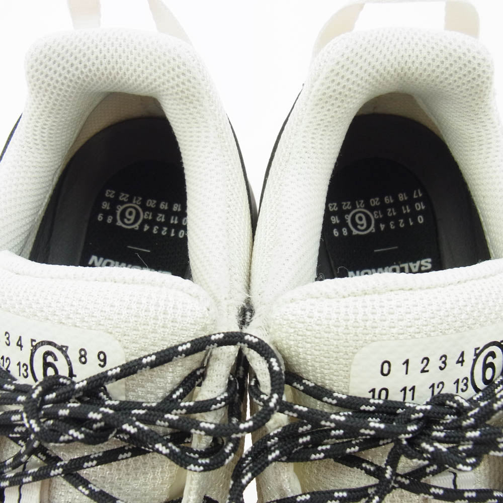 MAISON MARGIELA メゾンマルジェラ MM6 エムエムシックス SALOMON サロモン 475362 X-ALP Vanilla Ice Black Almond Milk ローカット スニーカー ホワイト系 24.5cm【中古】