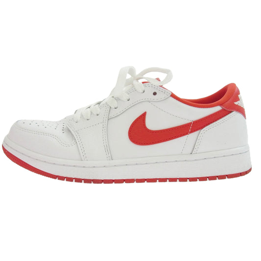 NIKE ナイキ CZ0790-161 AIR JORDAN 1 RETRO LOW White and University Red エアジョーダン 1 ロー ユニバーシティレッド ローカット スニーカー ホワイト系 レッド系 26.5cm【中古】