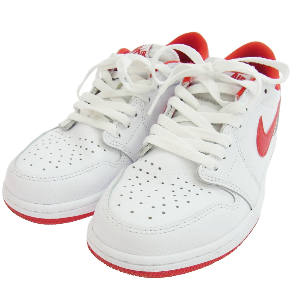 NIKE ナイキ CZ0790-161 AIR JORDAN 1 RETRO LOW White and University Red エアジョーダン 1 ロー ユニバーシティレッド ローカット スニーカー ホワイト系 レッド系 26.5cm【中古】