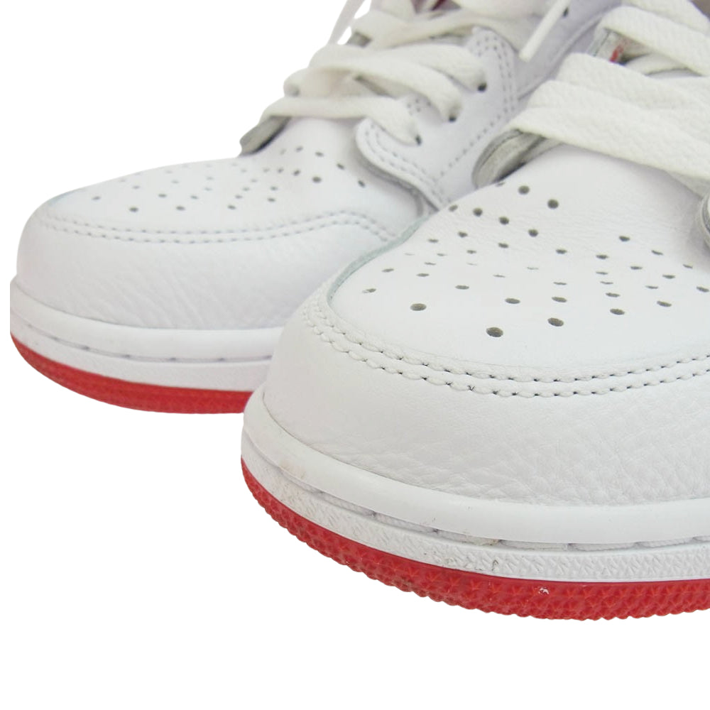 NIKE ナイキ CZ0790-161 AIR JORDAN 1 RETRO LOW White and University Red エアジョーダン 1 ロー ユニバーシティレッド ローカット スニーカー ホワイト系 レッド系 26.5cm【中古】
