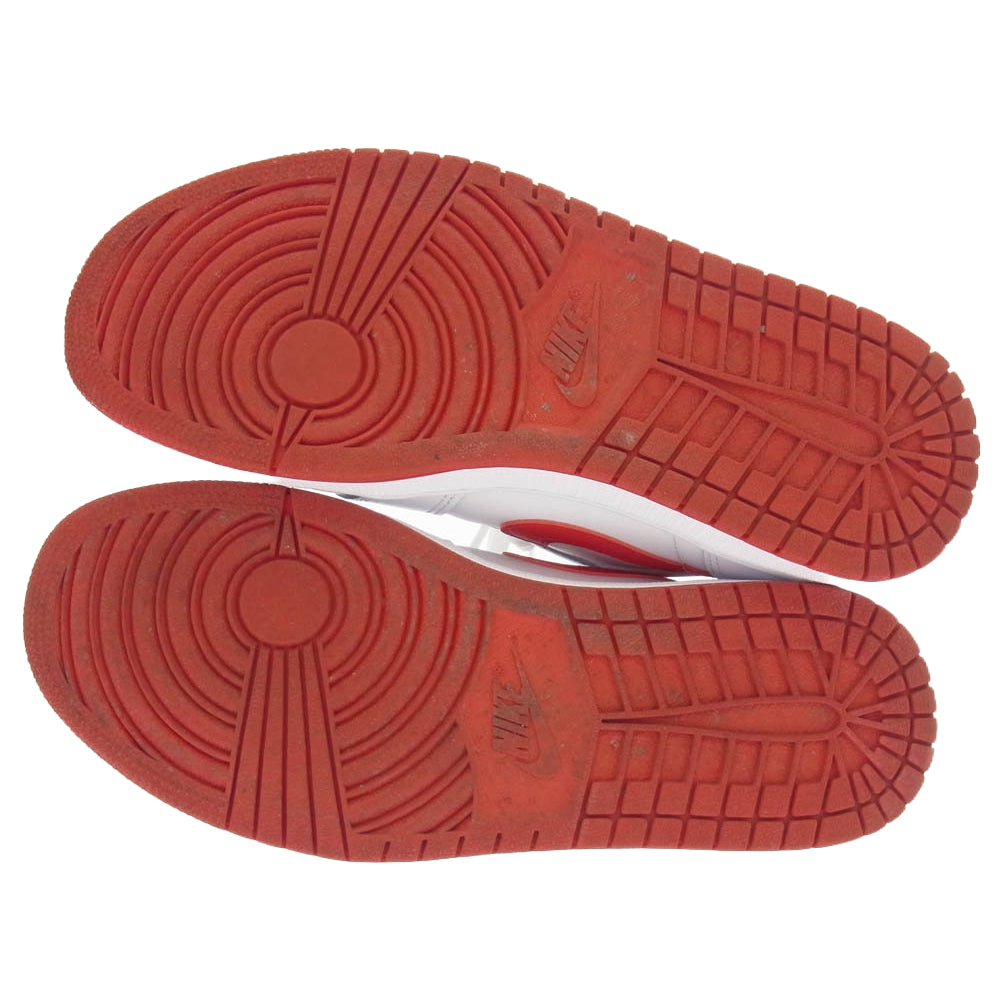 NIKE ナイキ CZ0790-161 AIR JORDAN 1 RETRO LOW White and University Red エアジョーダン 1 ロー ユニバーシティレッド ローカット スニーカー ホワイト系 レッド系 26.5cm【中古】