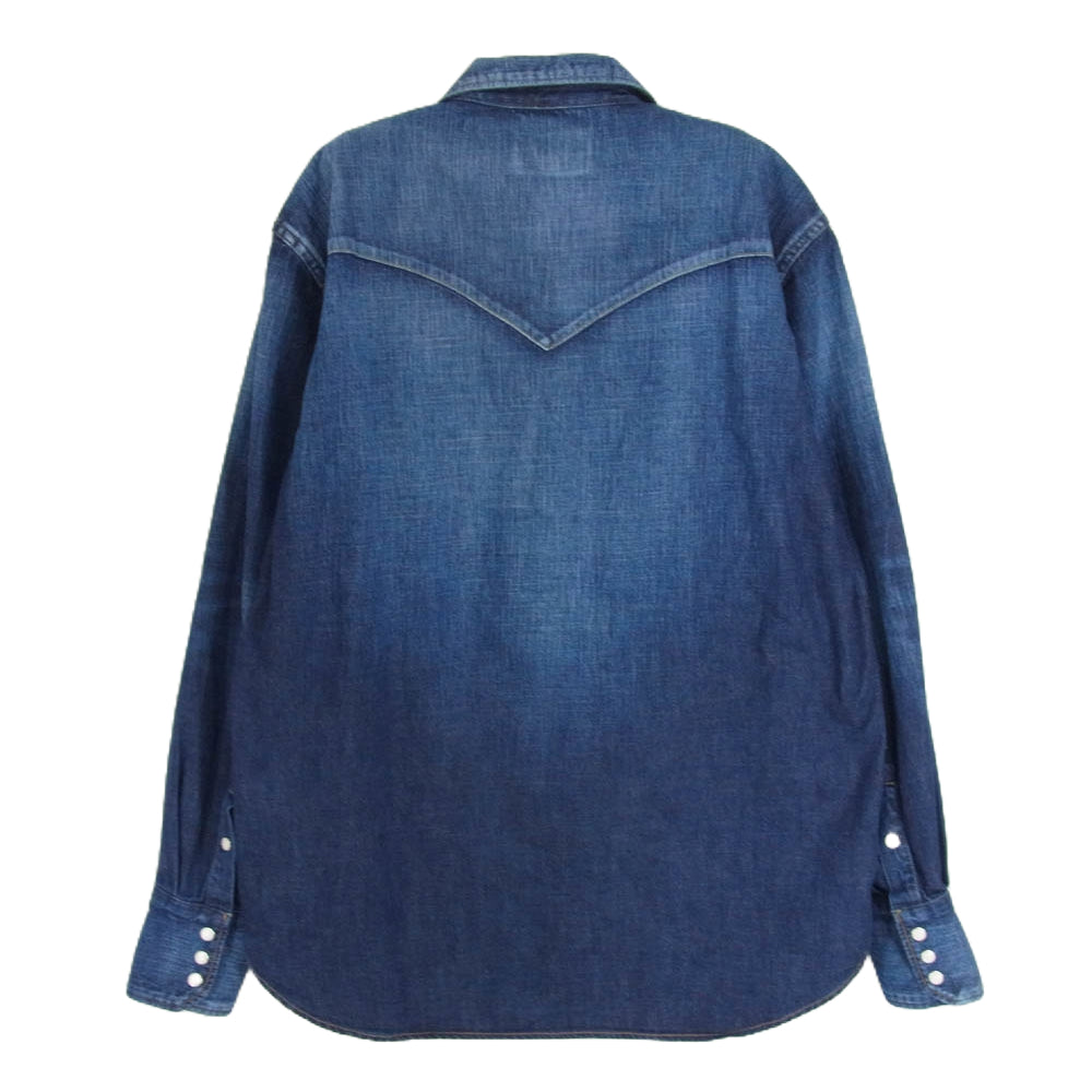 RUDE GALLERY BLACK REBEL ルードギャラリーブラックレーベル デニム ウェスタン シャツ インディゴブルー系 M【中古】