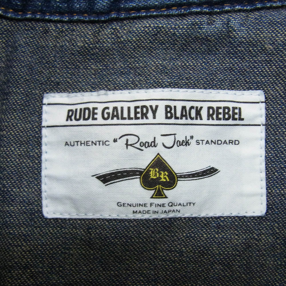 RUDE GALLERY BLACK REBEL ルードギャラリーブラックレーベル デニム ウェスタン シャツ インディゴブルー系 M【中古】