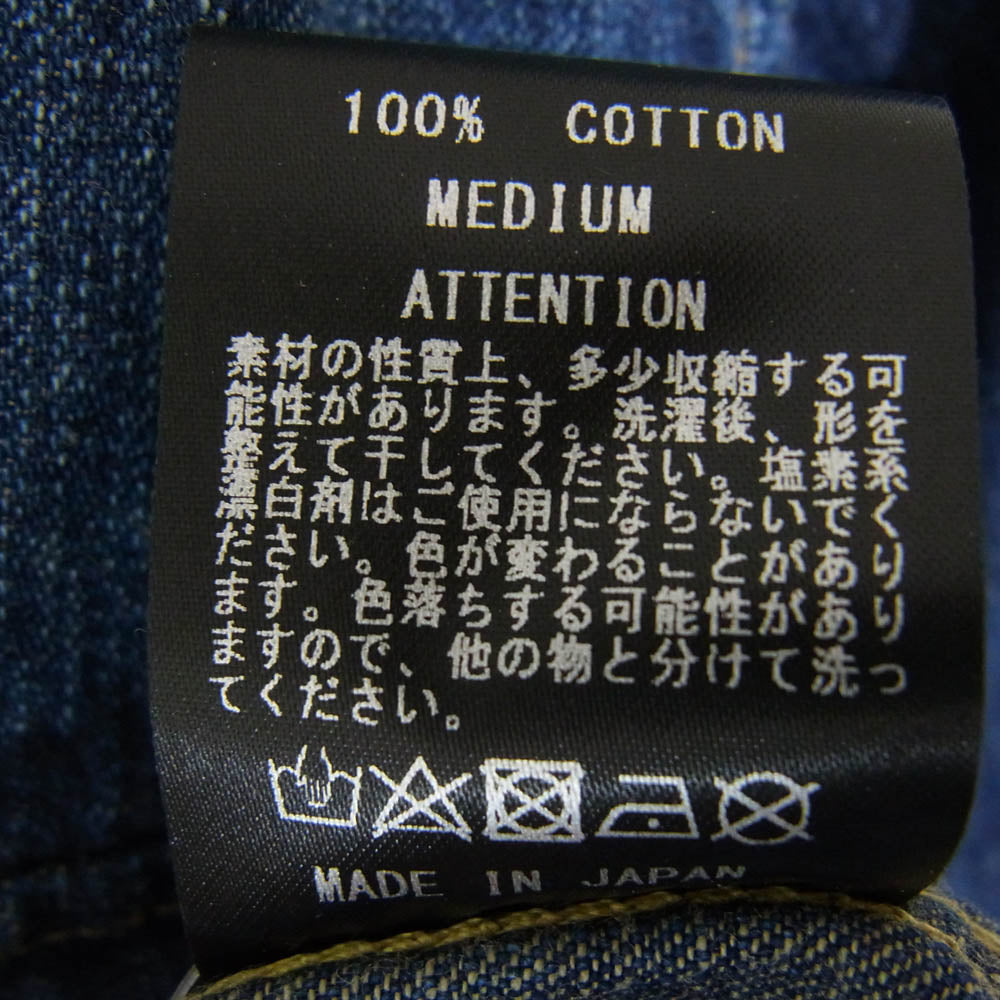 RUDE GALLERY BLACK REBEL ルードギャラリーブラックレーベル デニム ウェスタン シャツ インディゴブルー系 M【中古】