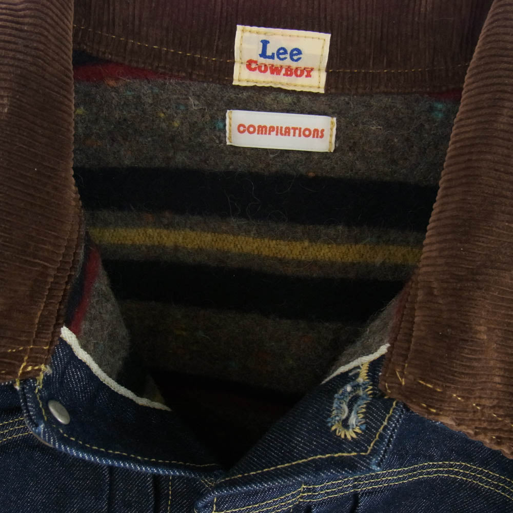 Lee リー LM9833 100周年記念モデル COMPILATIONS COWBOY JACKET 裏地 ブランケット カウボーイ デニム ジャケット インディゴブルー系 M【美品】【中古】