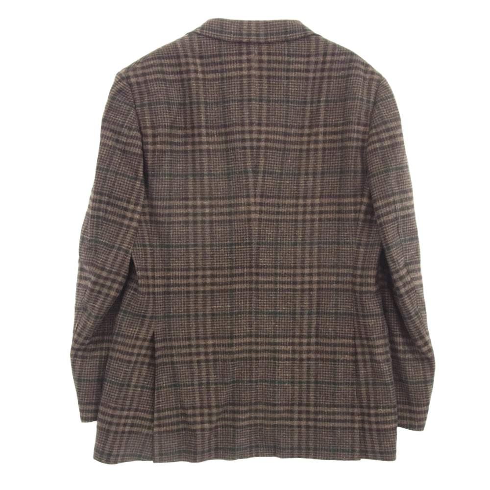 BEAMS ビームス custom tailor カスタムテーラー 3B シングル チェック テーラード ジャケット ブラウン系【中古】