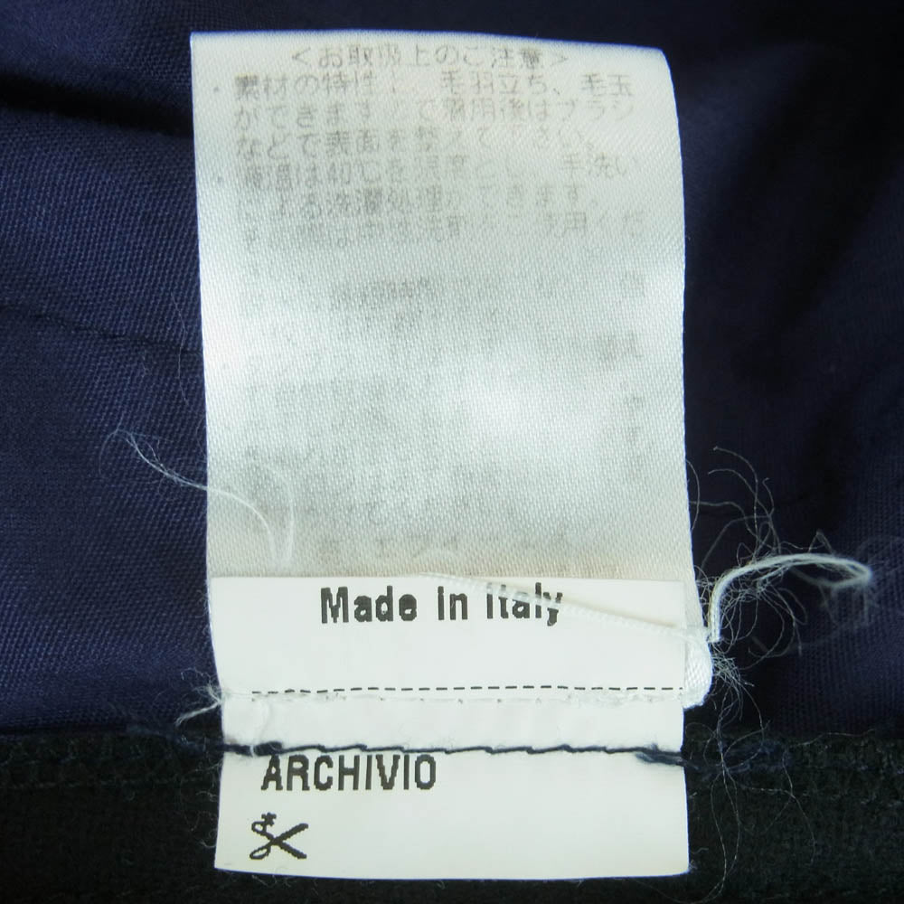 ジャブスアルキヴィオ A7072U ウール スラックス パンツ イタリア製 ブラック系 50【中古】