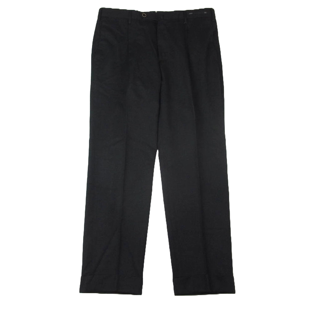 ピーティートリノ ウール ダブル スラックス パンツ ダークブラウン系 50【中古】