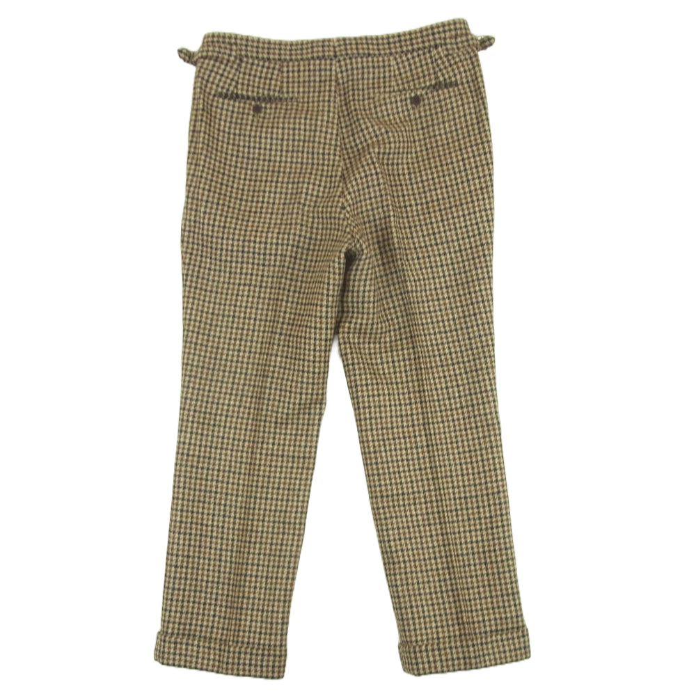 BEAMS ビームス F ビームスエフ ガンクラブチェック ウール スラックス パンツ 日本製 ブラウン系 50【中古】
