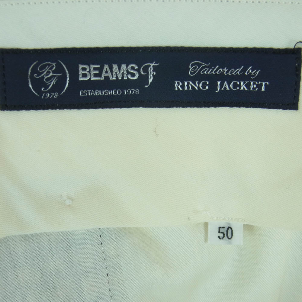 BEAMS ビームス F ビームスエフ ガンクラブチェック ウール スラックス パンツ 日本製 ブラウン系 50【中古】