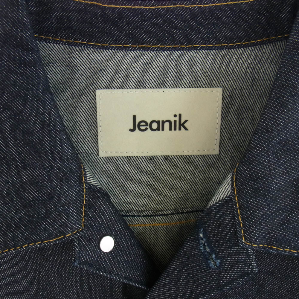 ジーニック JEANIK0102 2ndタイプ ワンウォッシュ デニム ジャケット インディゴブルー系 M【中古】