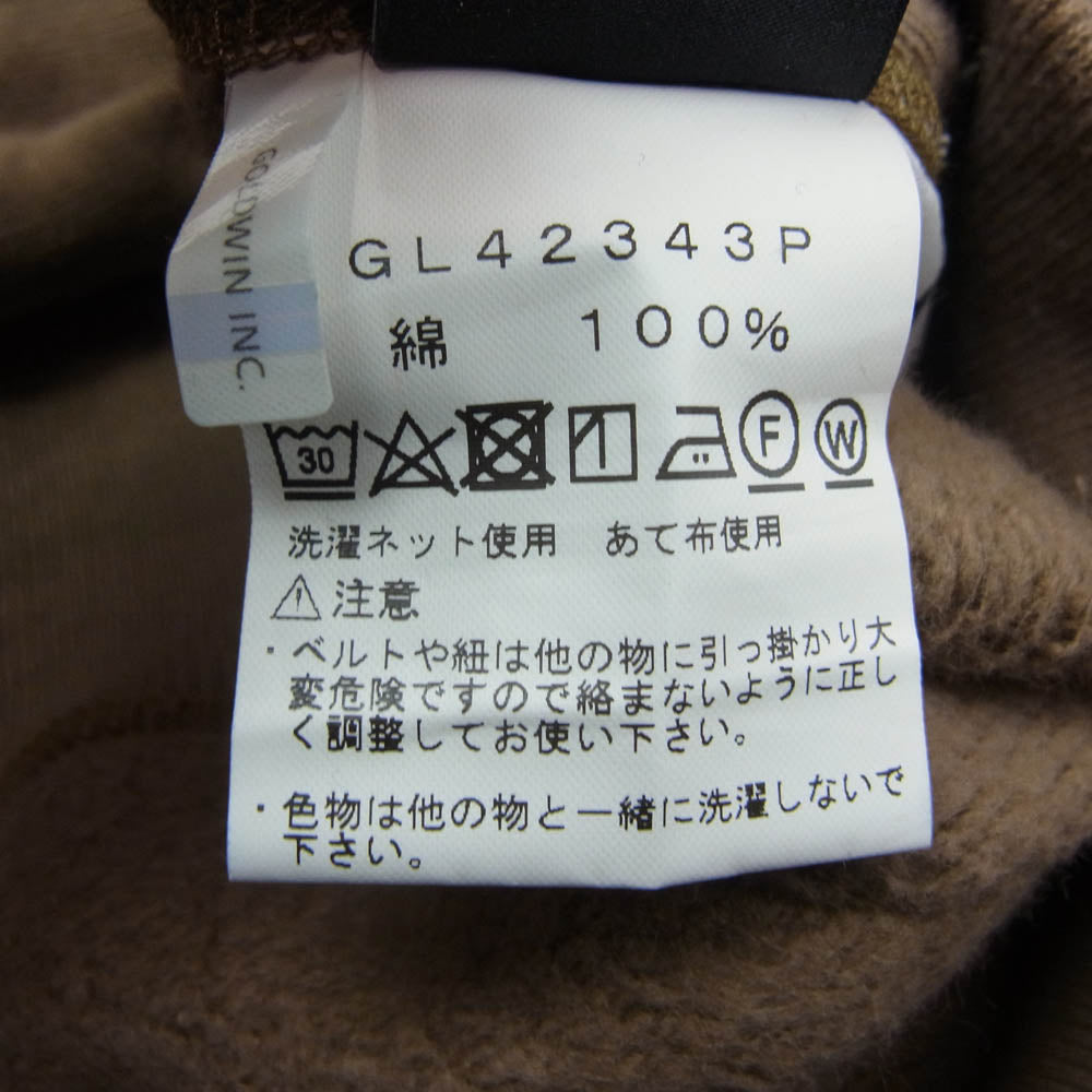 Goldwin ゴールドウィン GL42343P Brushed Loopback Hoodie ブラッシュト ループバック フーディー スウェット パーカー ブラウン系 M【中古】