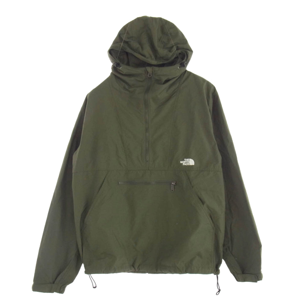 THE NORTH FACE ノースフェイス NP21735 Compact ANORAK コンパクト アノラック ハーフジップ マウンテンパーカー カーキ系 L【中古】