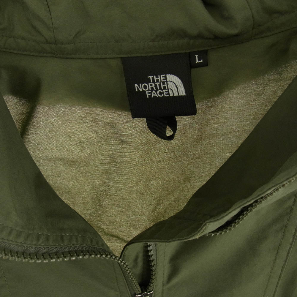 THE NORTH FACE ノースフェイス NP21735 Compact ANORAK コンパクト アノラック ハーフジップ マウンテンパーカー カーキ系 L【中古】