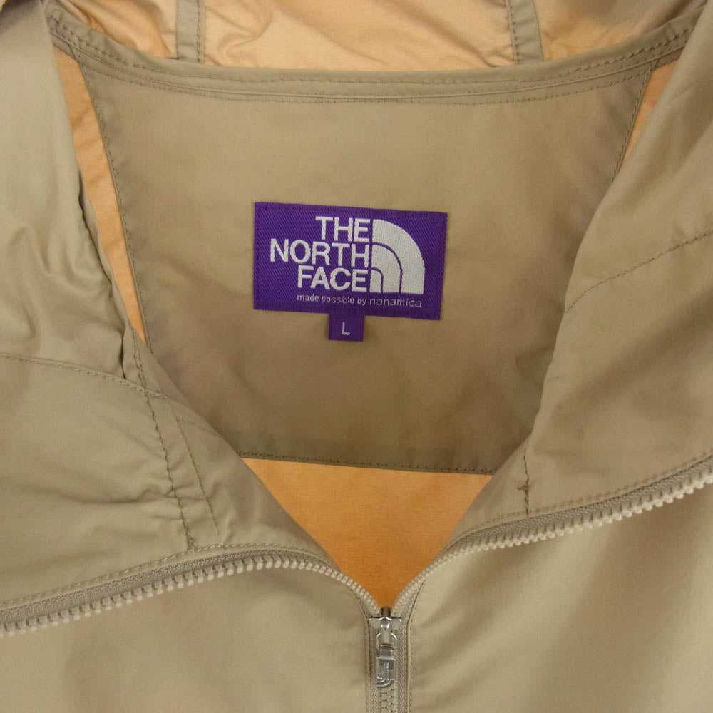 THE NORTH FACE ノースフェイス NP2215N PURPLE LABEL パープルレーベル Mountain Wind Parka マウンテン ウィンド パーカー ベージュ系 L【中古】