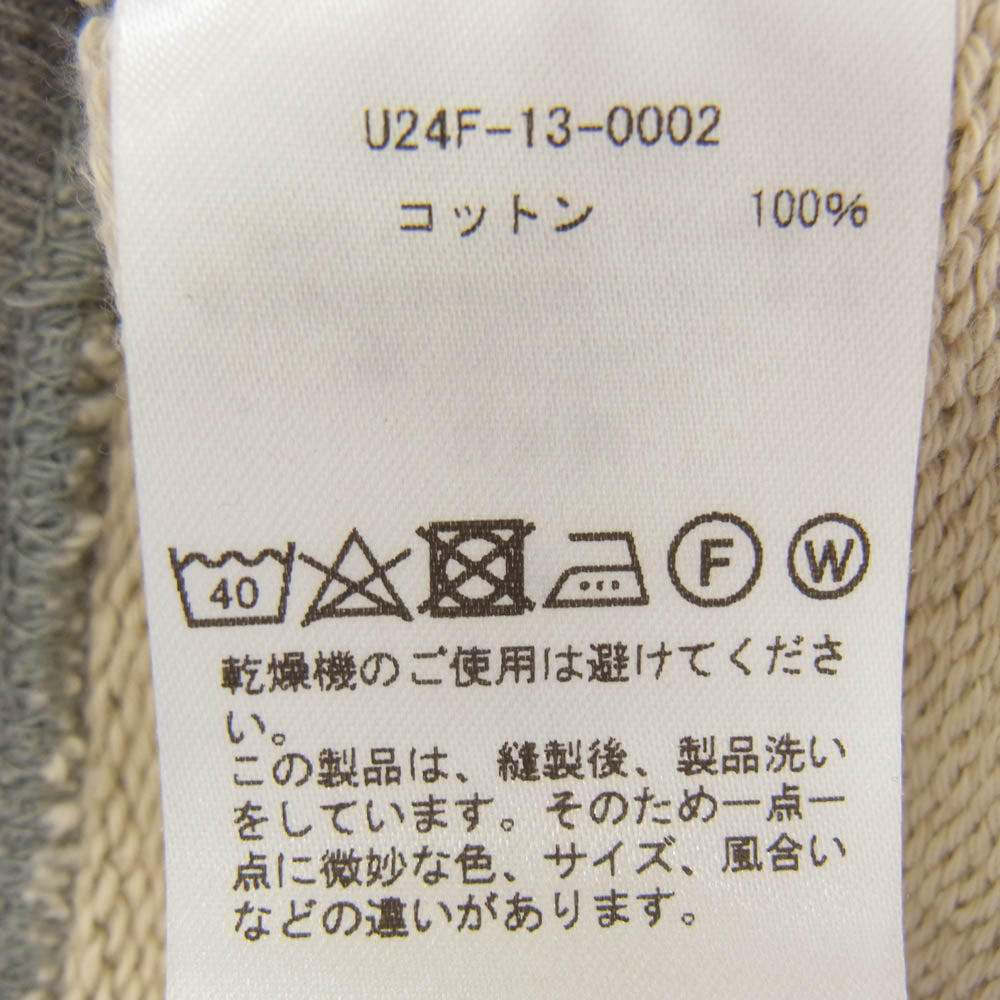 アンライクリー U24F-13-0002 Split Raglan Sleeve Crew スプリット ラグラン スリーブ クルーネック スウェット グレー系 M【中古】