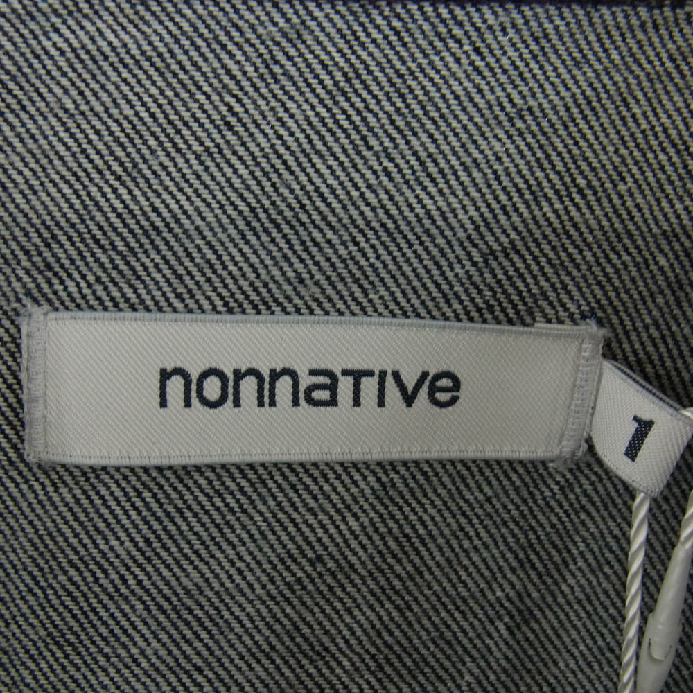 nonnative ノンネイティブ 24AW NN-J4504 WORKER JACKET COTTON 10oz DENIM RW 襟コーデュロイ カバーオール デニム ジャケット インディゴブルー系 ブラウン系 1【極上美品】【中古】