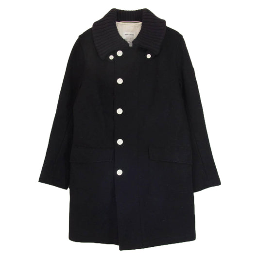 ヒューマンウーマン 077-251198 × NATIC ナティック メルトン コート ネイビー系 M【中古】