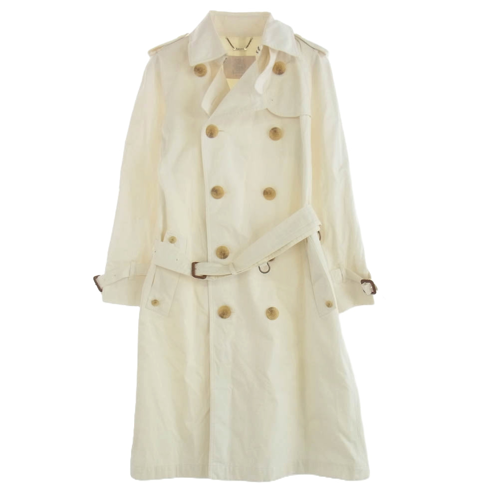 Aquascutum アクアスキュータム UK LABEL 日本製 トレンチコート ホワイト系 36 ホワイト系 36【中古】