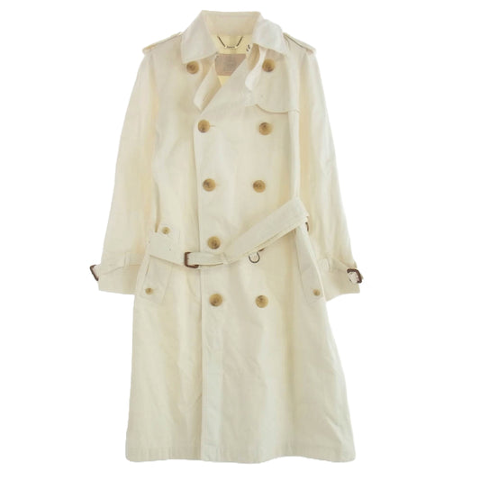Aquascutum アクアスキュータム UK LABEL 日本製 トレンチコート ホワイト系 36 ホワイト系 36【中古】