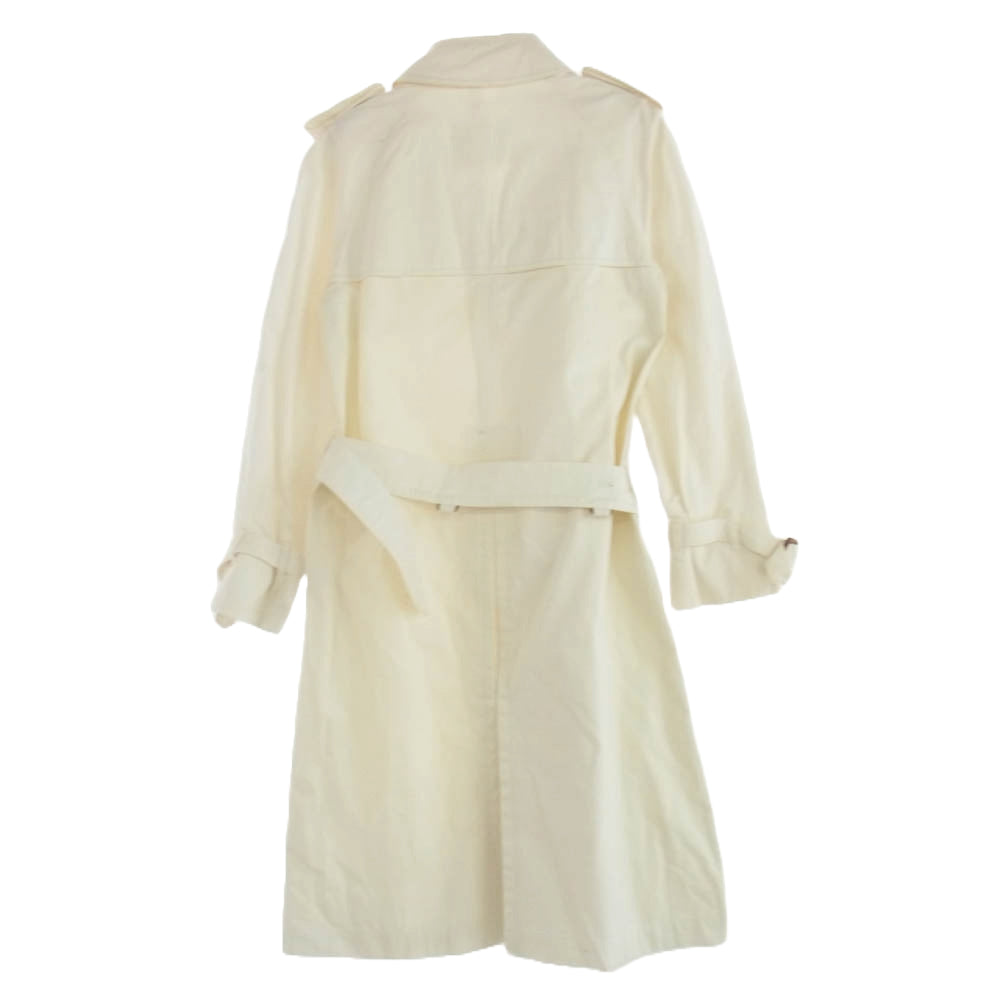 Aquascutum アクアスキュータム UK LABEL 日本製 トレンチコート ホワイト系 36 ホワイト系 36【中古】
