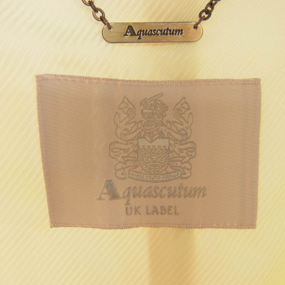 Aquascutum アクアスキュータム UK LABEL 日本製 トレンチコート ホワイト系 36 ホワイト系 36【中古】