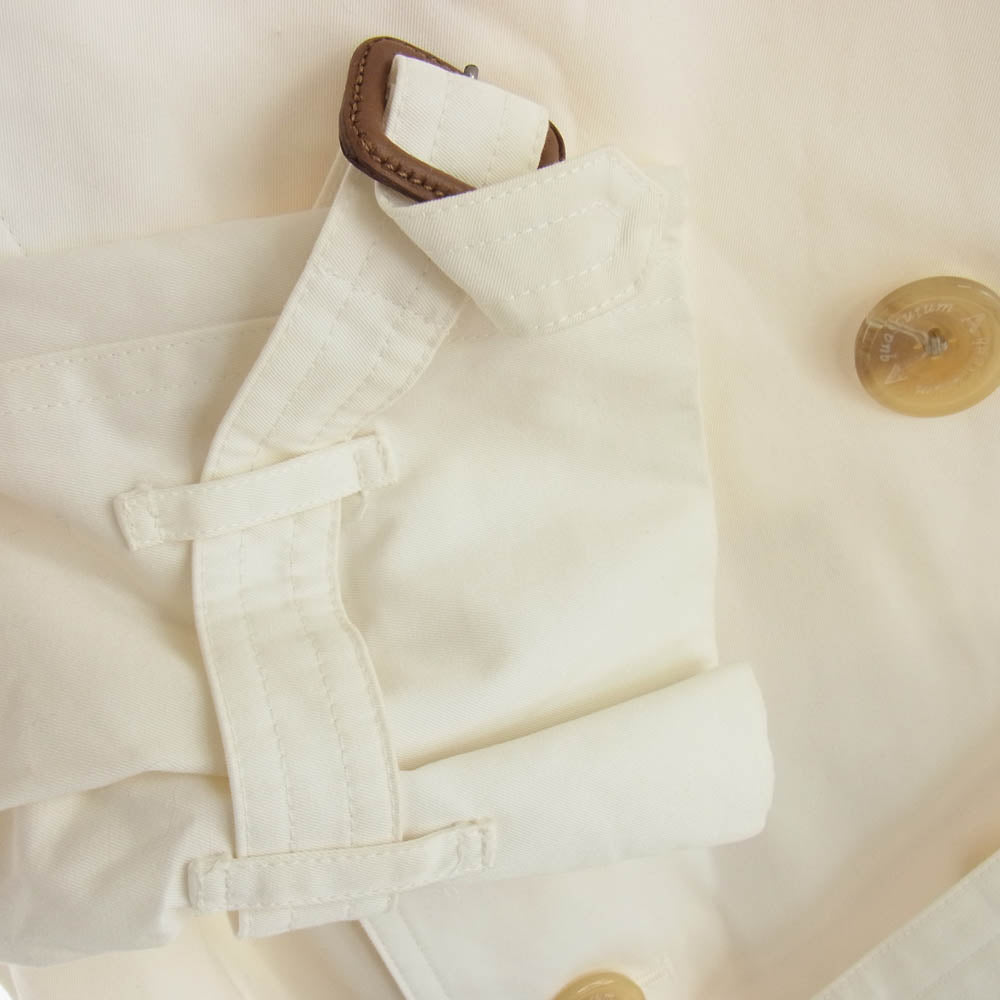 Aquascutum アクアスキュータム UK LABEL 日本製 トレンチコート ホワイト系 36 ホワイト系 36【中古】
