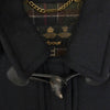 Barbour バブアー 4443 ウール ダッフル コート UK8 ネイビー系 36【中古】