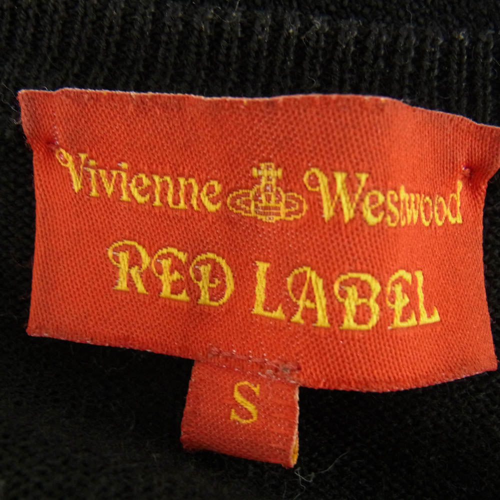 Vivienne Westwood ヴィヴィアンウエストウッド 356-01-15001 RED LABEL レッド レーベル オーブ刺繍 オーブ刻印ボタン ニット カーディガン ブラック系 S ブラック系 S【中古】