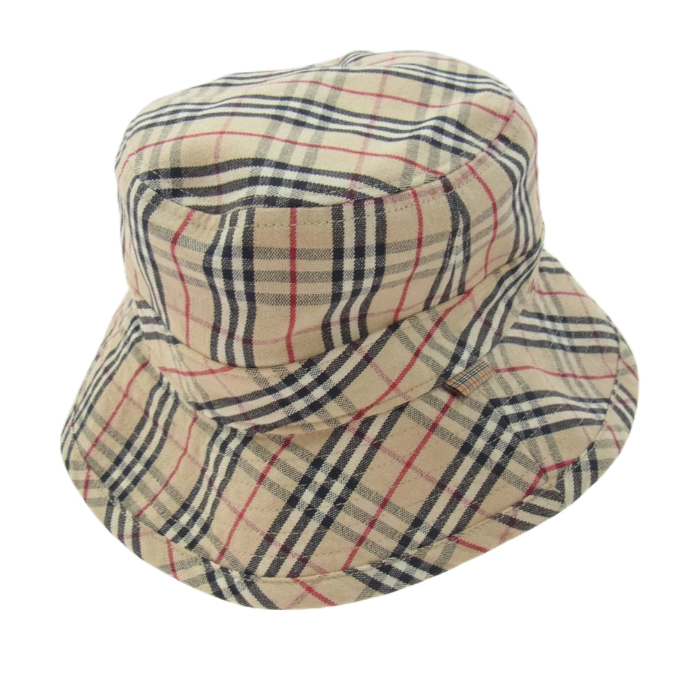 BURBERRY BLUE LABEL バーバリーブルーレーベル ノバチェック バケット ハット ベージュ系【中古】