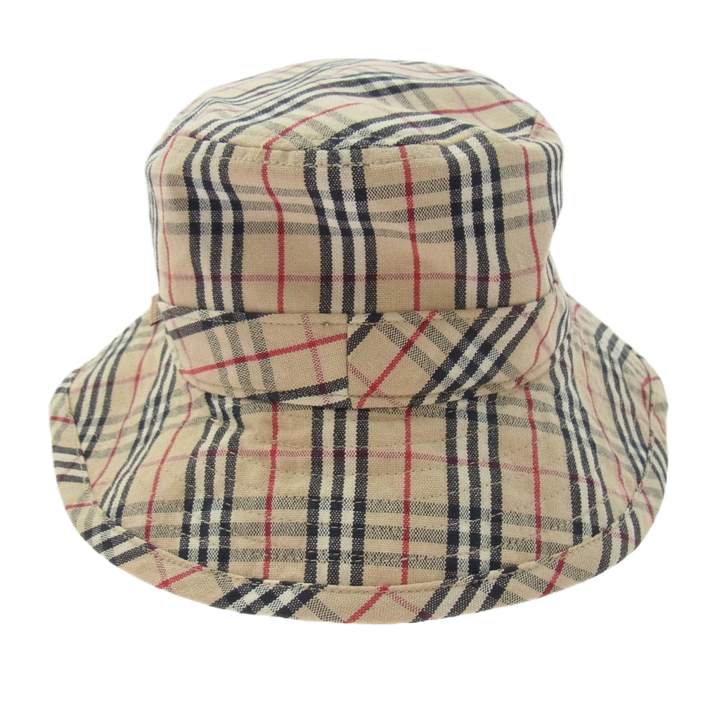 BURBERRY BLUE LABEL バーバリーブルーレーベル ノバチェック バケット ハット ベージュ系【中古】