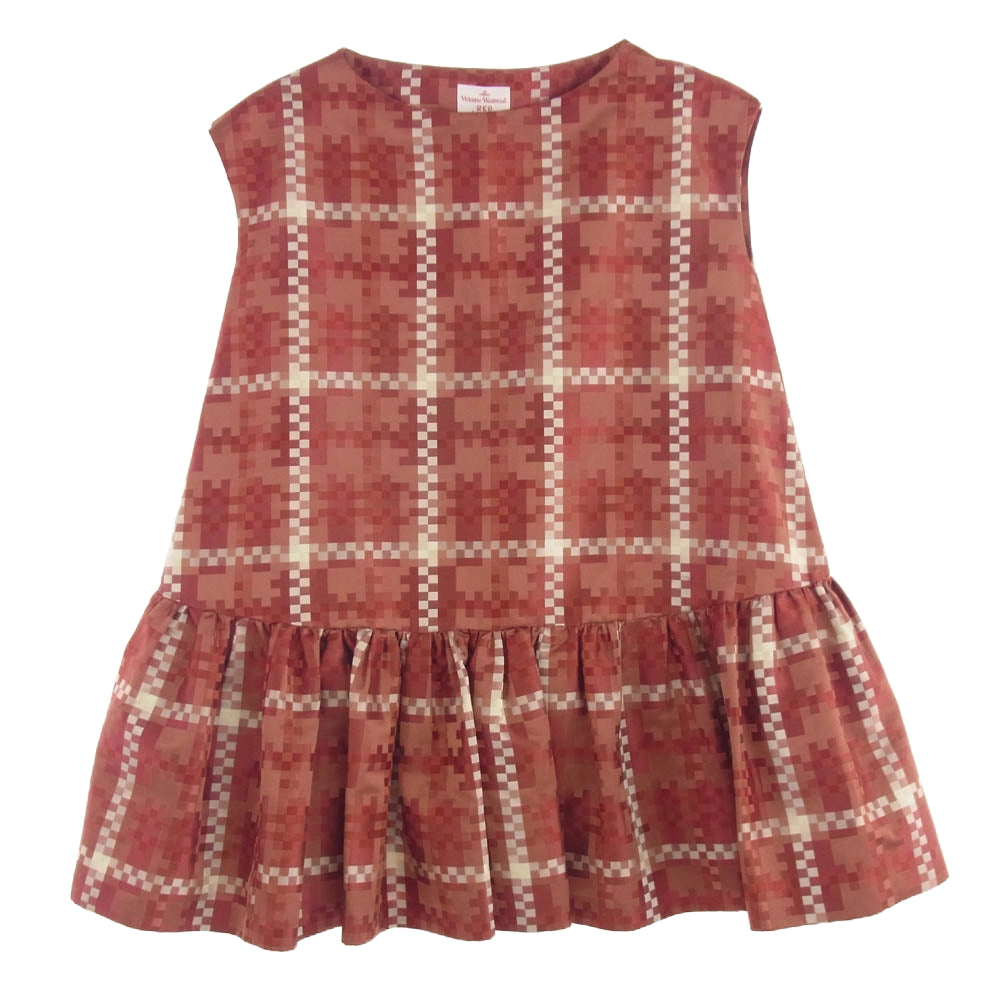 Vivienne Westwood ヴィヴィアンウエストウッド 42001M RED LABEL レッド レーベル ナイロン チェック柄 ワンピース レッド系 レッド系 2【中古】