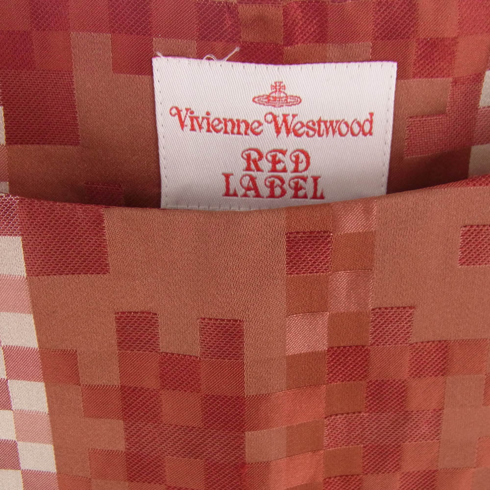 Vivienne Westwood ヴィヴィアンウエストウッド 42001M RED LABEL レッド レーベル ナイロン チェック柄 ワンピース レッド系 レッド系 2【中古】