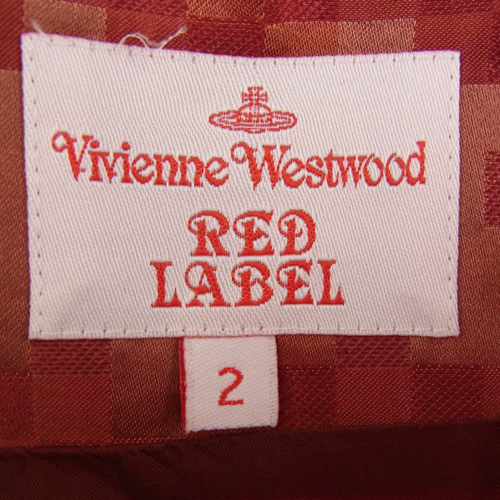 Vivienne Westwood ヴィヴィアンウエストウッド 42001M RED LABEL レッド レーベル ナイロン チェック柄 ワンピース レッド系 レッド系 2【中古】