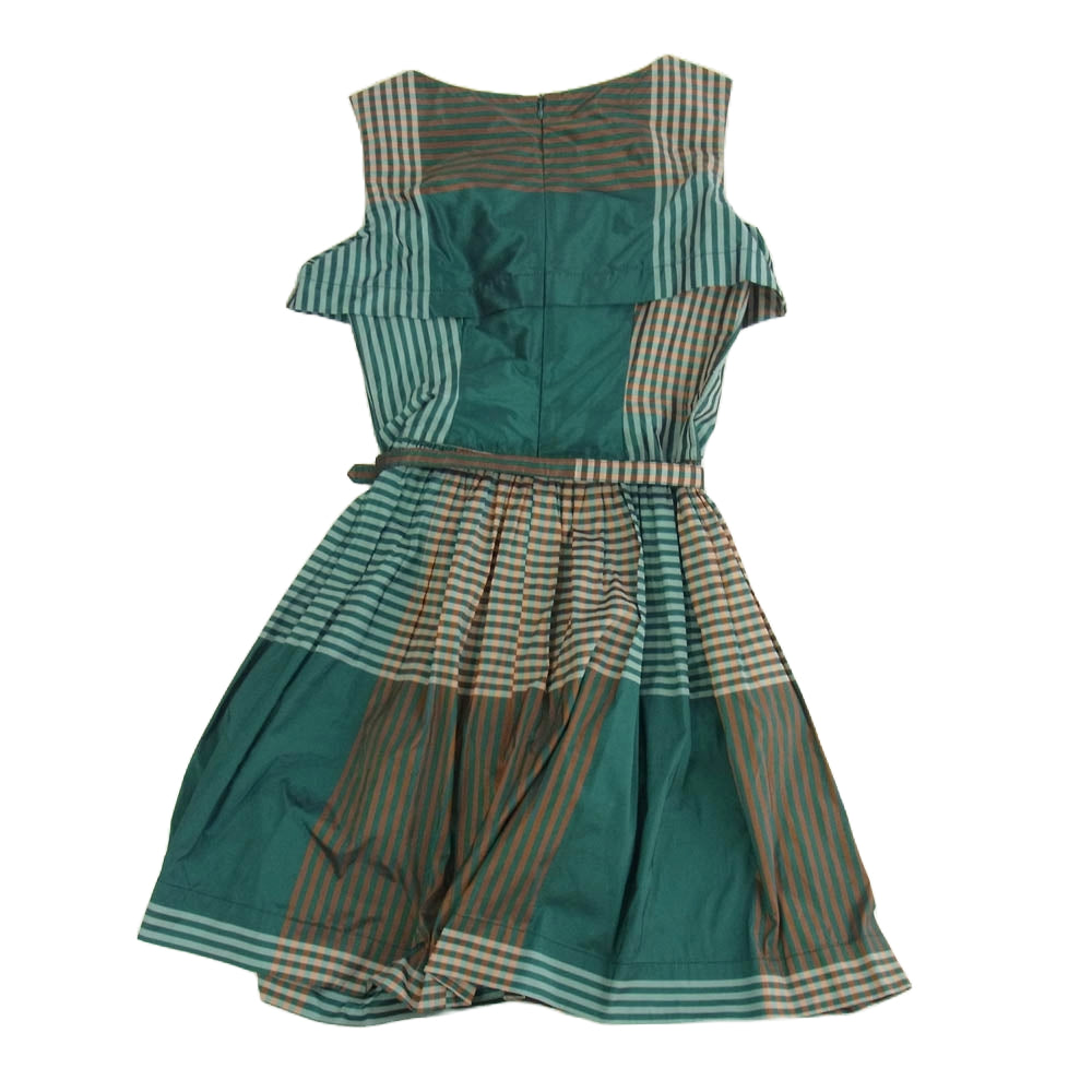 Vivienne Westwood ヴィヴィアンウエストウッド 42001M RED LABEL レッド レーベル ナイロン チェック柄 ワンピース グリーン系 グリーン系 2【中古】